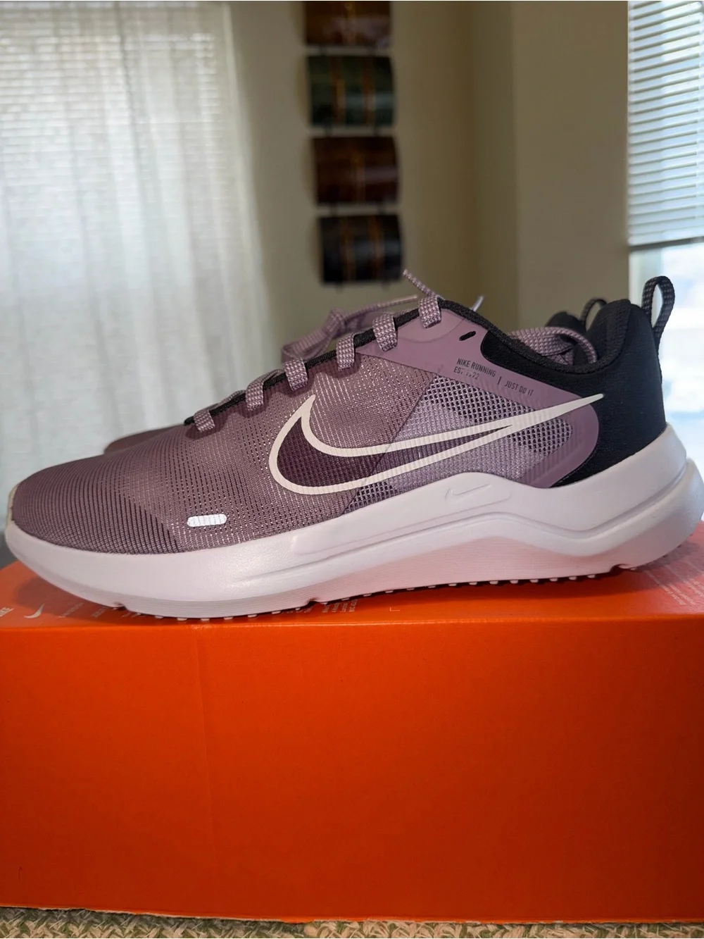 Nike Downshifter 12 women’s Purple Running Sneakers size 8.5 new box without lid